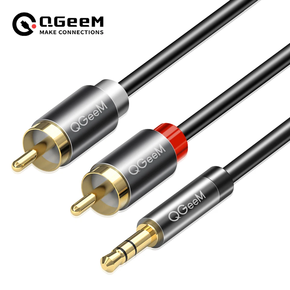 Home Cinema Hall - QGeeM RCA Cable 2RCA to 3.5