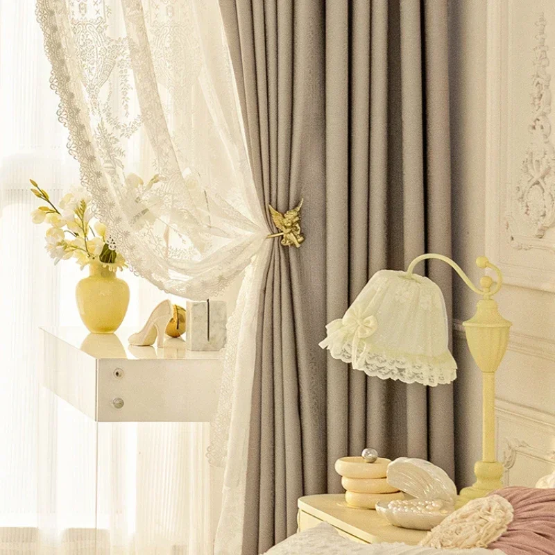 Blackout Curtain Thick - French Relief Embroidered Luxury Curtains For