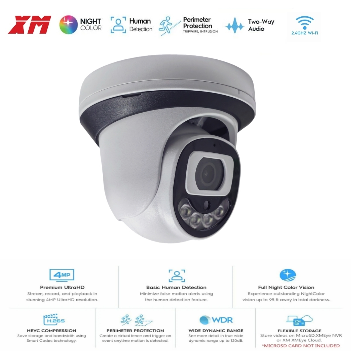 Home Cinema System - 4MP WiFi Security Camera Indoor Dome
