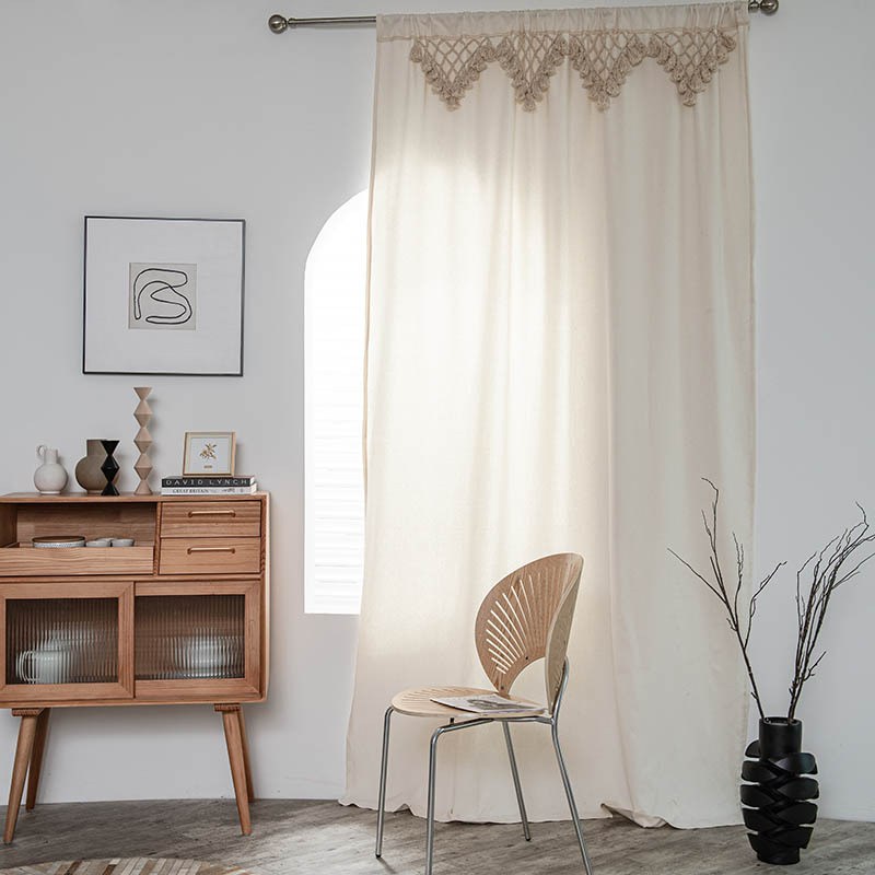 Blackout Curtain Thick - Cotton Linen America Rural Thick Window