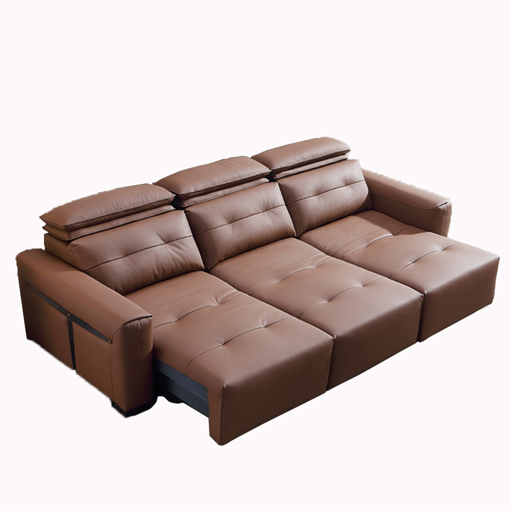 Home Cinema Room - Genuine Leather Electric Convertible Sofa Bed