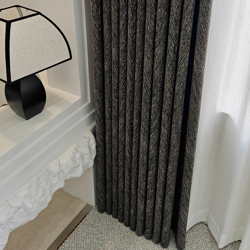Blackout Curtain Thick - Italian Light Luxury Minimalist Modern Yarn-dyed