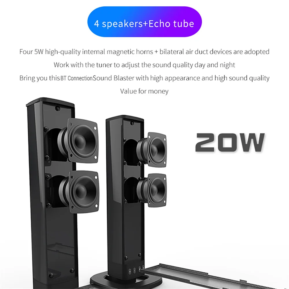 Wireless Bluetooth TV Sound Ba - Soundbar Bluetooth Home recension och pris