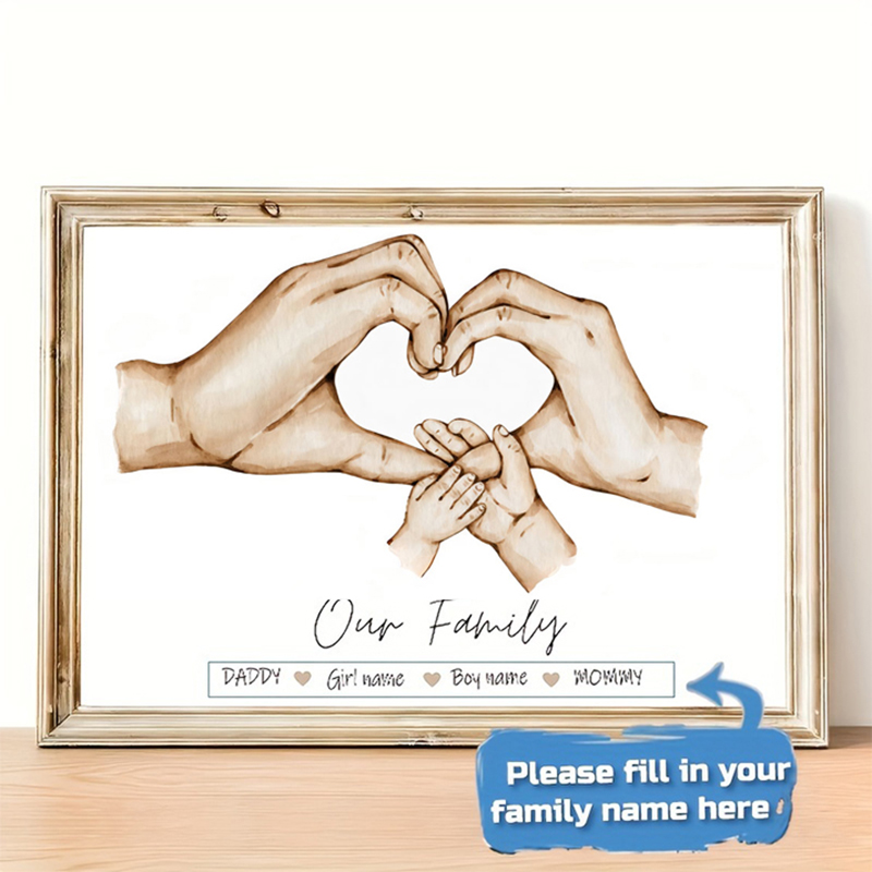 Personalized Custom Family Han - Home Cinema Wall Art recension och pris