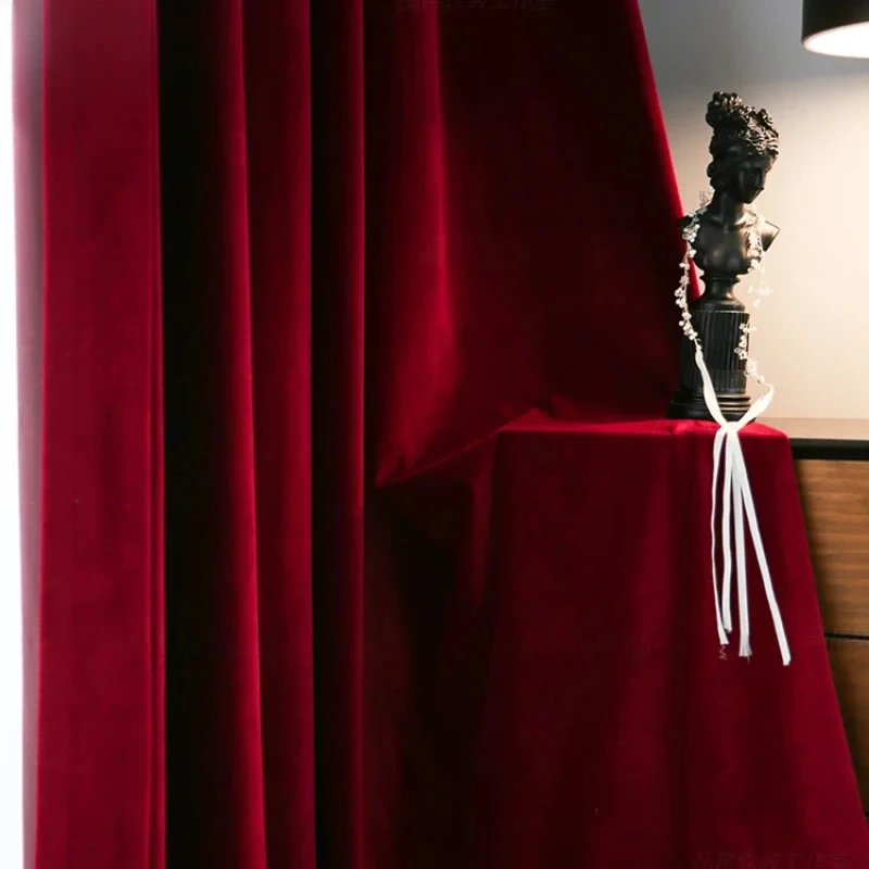 Nordic Modern Burgundy Red Lux - Blackout Curtain Thick recension och pris