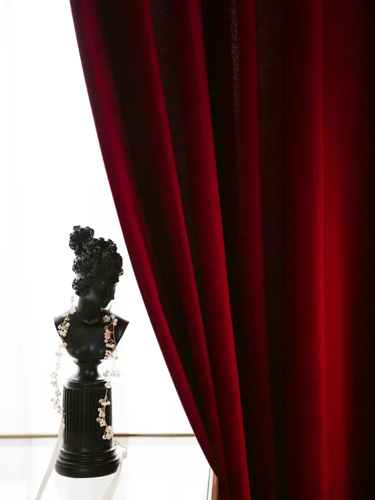 Nordic Modern Burgundy Red Lux - Blackout Curtain Thick recension och pris