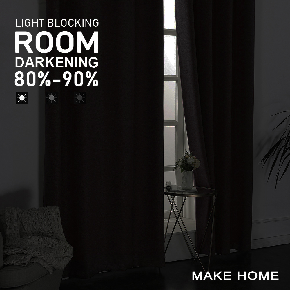 Little Star Waves Printed Blac - Blackout Curtain Thick recension och pris