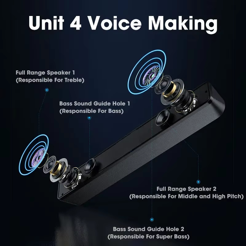 Bluetooth 5.0 4D Surround Soun - Soundbar Bluetooth Home recension och pris