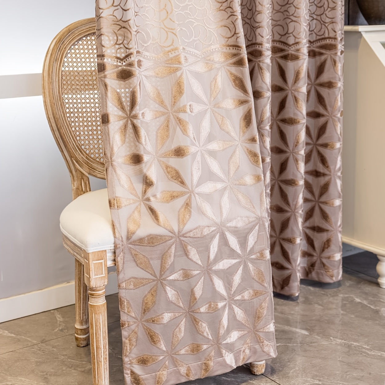 1PC Luxury European Geometric  - Blackout Curtain Thick recension och pris