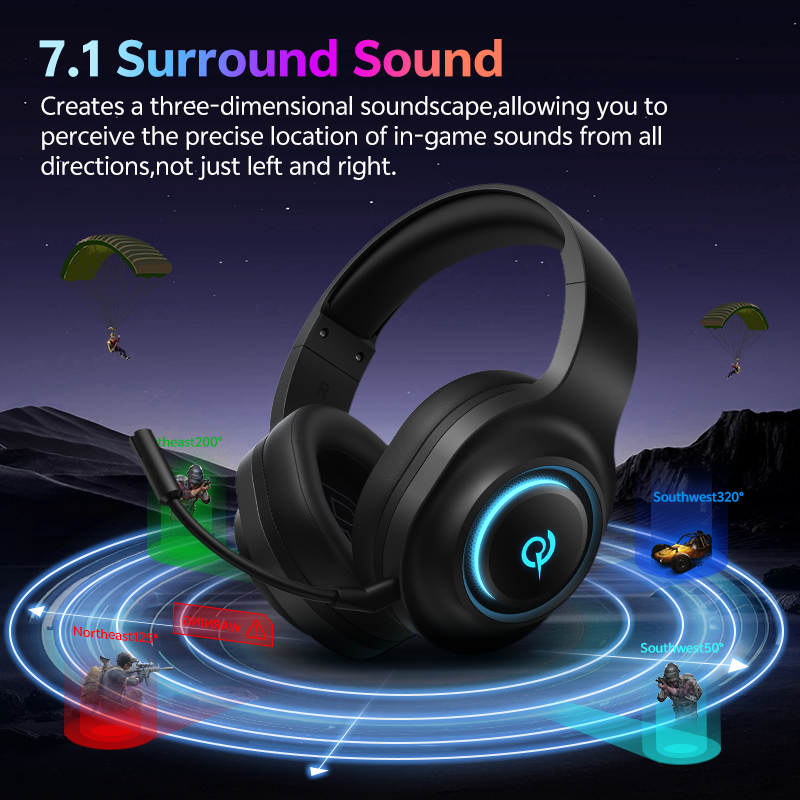 QCY Heroad V200 Gaming Headset - Soundbar Bluetooth Home recension och pris