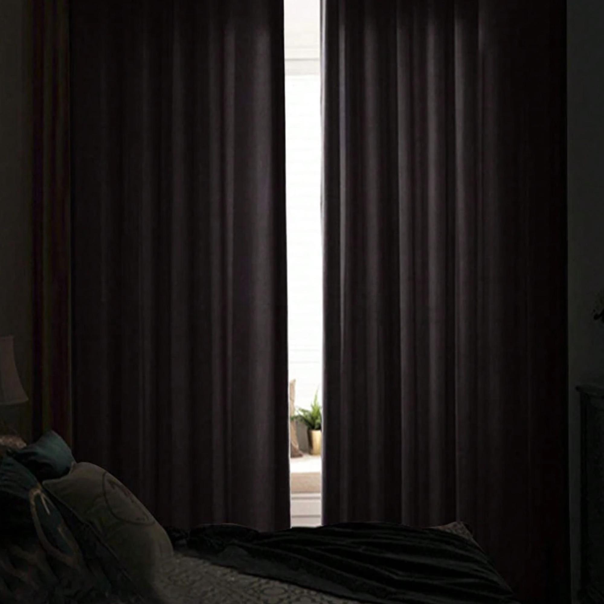 1pc Black Velvet Blackout Curt - Blackout Curtain Thick recension och pris