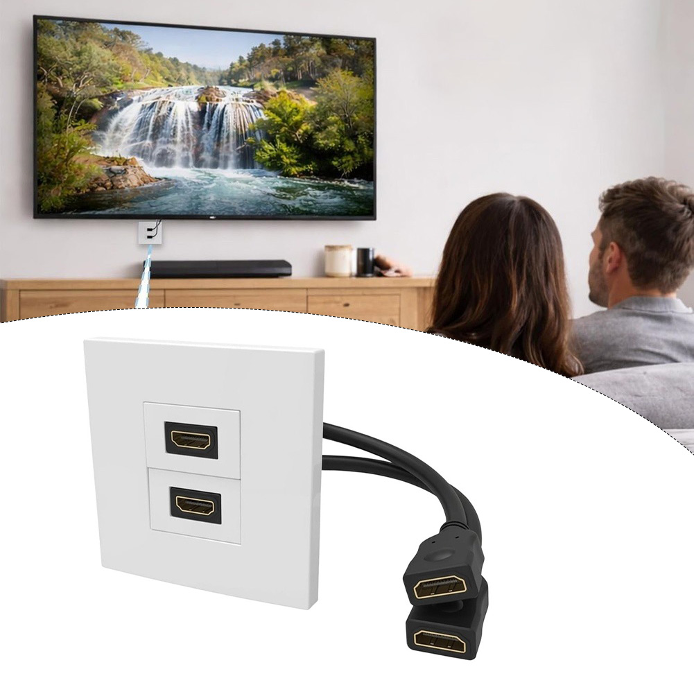 Dual-Port Wall Plate Faceplate - Home Cinema Gaming recension och pris