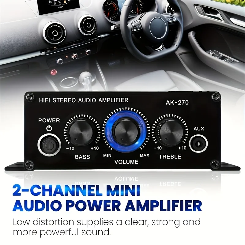 AK-270 400W Mini Power Amplifi - Home Cinema System recension och pris