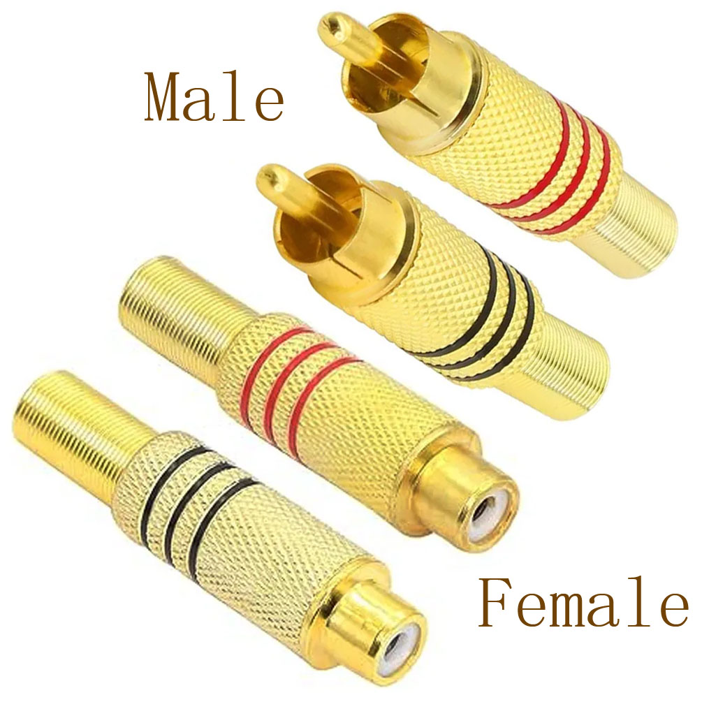 4PCS RCA Plug Gold Plated Sold - Home Cinema System recension och pris